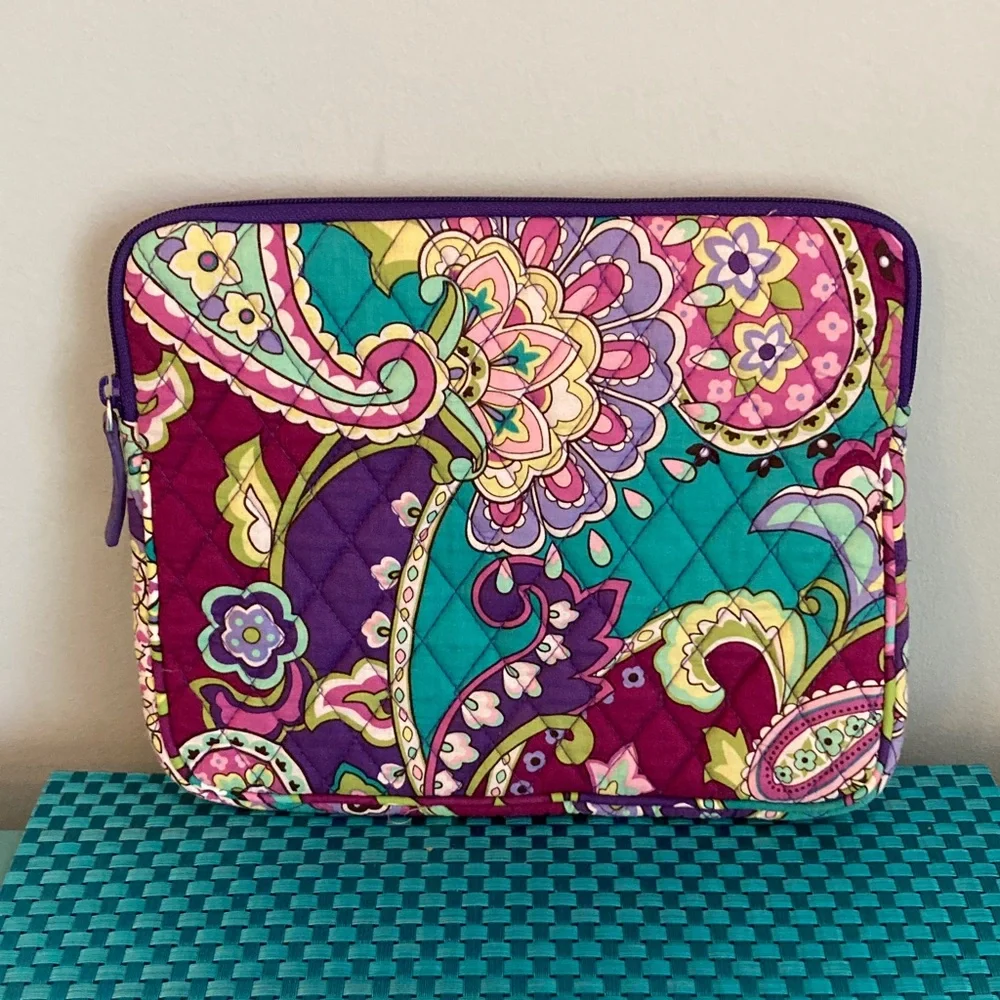 Vera Bradley Paisley Tablet Sleeve - Purple, Teal, Pink
